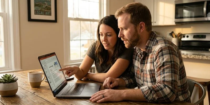 Family discussing their ideal cleaning schedule in a Salisbury Maryland home