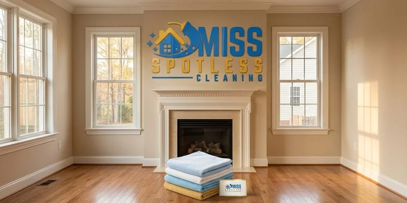 Sparkling clean empty living room ready for new tenants after professional move out cleaning