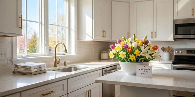 Sparkling clean Salisbury kitchen after thorough spring deep cleaning session