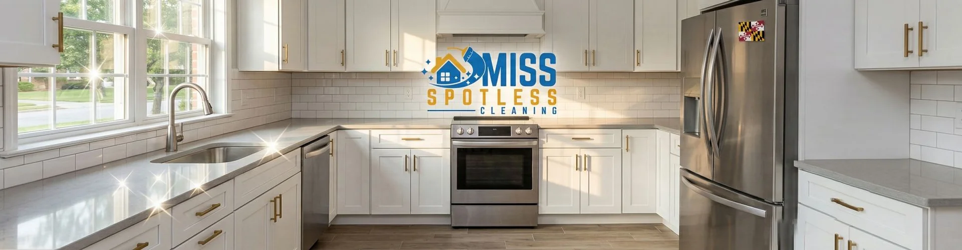 Sparkling clean kitchen after professional cleaning